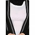 Designer Shrug  abaya combo- Black White